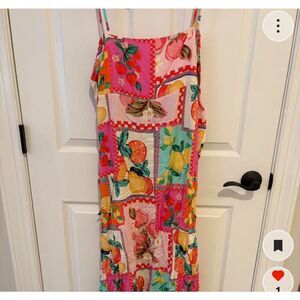 🍓 Paper Heart Fruit Patchwork Maxi Dress – NWOT – Size Medium